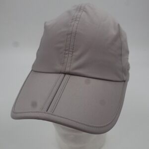 Connectyle Grey Nylon Performance Running Cap Foldable Bill Adjustable Hat